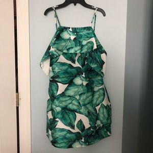 Luxe Apothetique Palm Leaf sheath dress